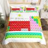 Tavola periodica degli elementi chimici Copripiumino Scienza chimica Set copripiumino a tre pezzi Decorazione camera da letto