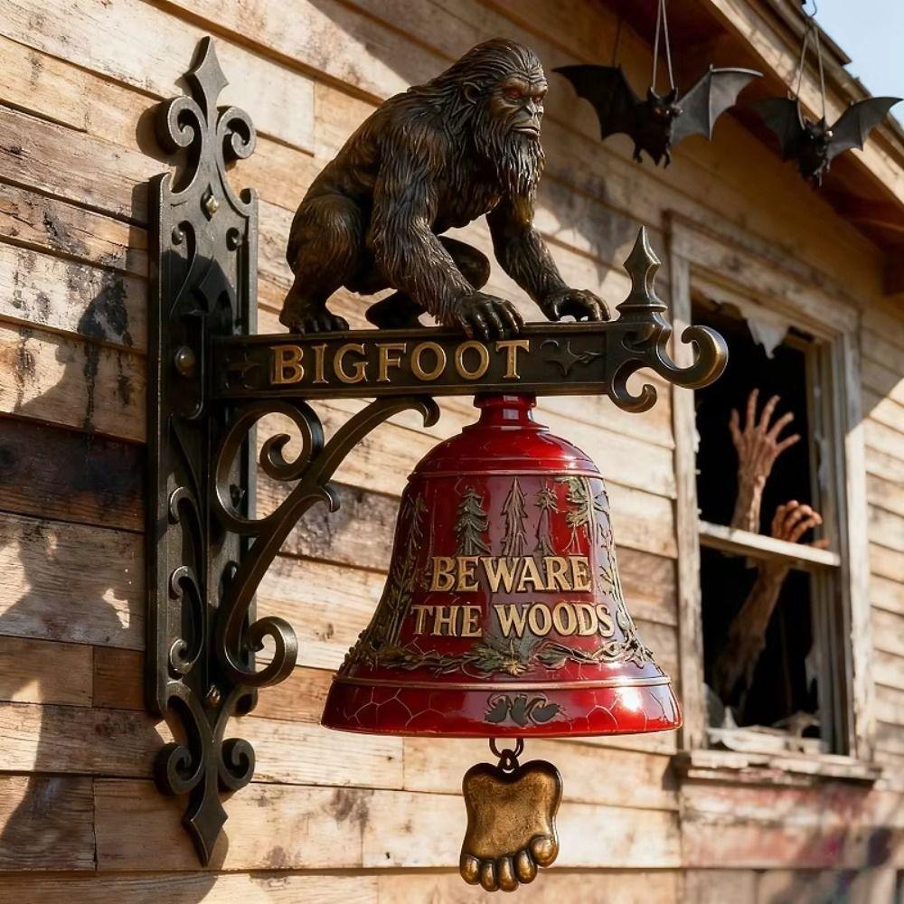 Resin Material Krampus Decorative Ornament Resin Decorative Hanging Bells Halloween Decoration