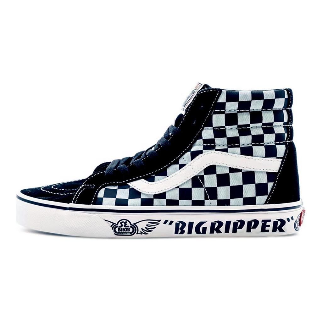 Sk8 Se Bikes x Sk8 Vans-Hi Reissue 'Big Ripper - Black Reflective Checkerboard' VN0A4BV8A0E