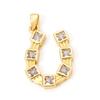1/2 Piece Brass West Cowboy Charms Pendants Boots Horseshoe 18K Gold Color Metal For DIY Making Supply Necklace Jewelry Findings