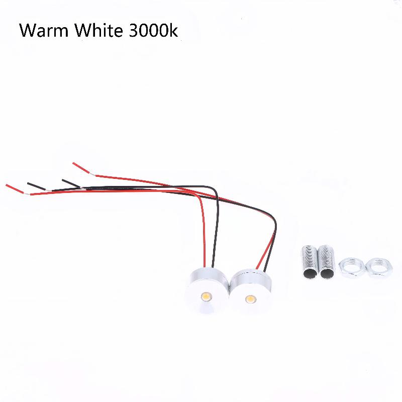 2 Stück 12V LED-Birne Lampe Mini Einbau-Downlight 3000/6500K Warmweiß/Reines Weiß Für Schrank Auto Wohnmobil Schrank Aufputz-Strahler