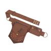 Unisex Retro Perçinli Bel ve Bacak Çantası - Çok Fonksiyonlu, Dayanıklı Çapraz Askılı Outdoor Sporlar İçin