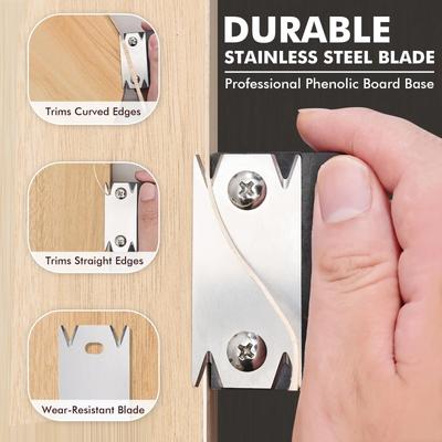 Trimming Knife+Blade Set Trimmer Wood Chamfering Fillet Scraper Board Deburring Tool Woodworking Edge Corner Planer Edge Banding