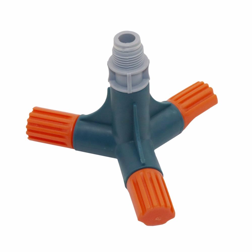 Garden 1/2" Male Thread Rotary Three-Arm Water Sprinkler Agriculture Watering 360 Degrees Automatic Sprinkler Irrigation 1 Pc