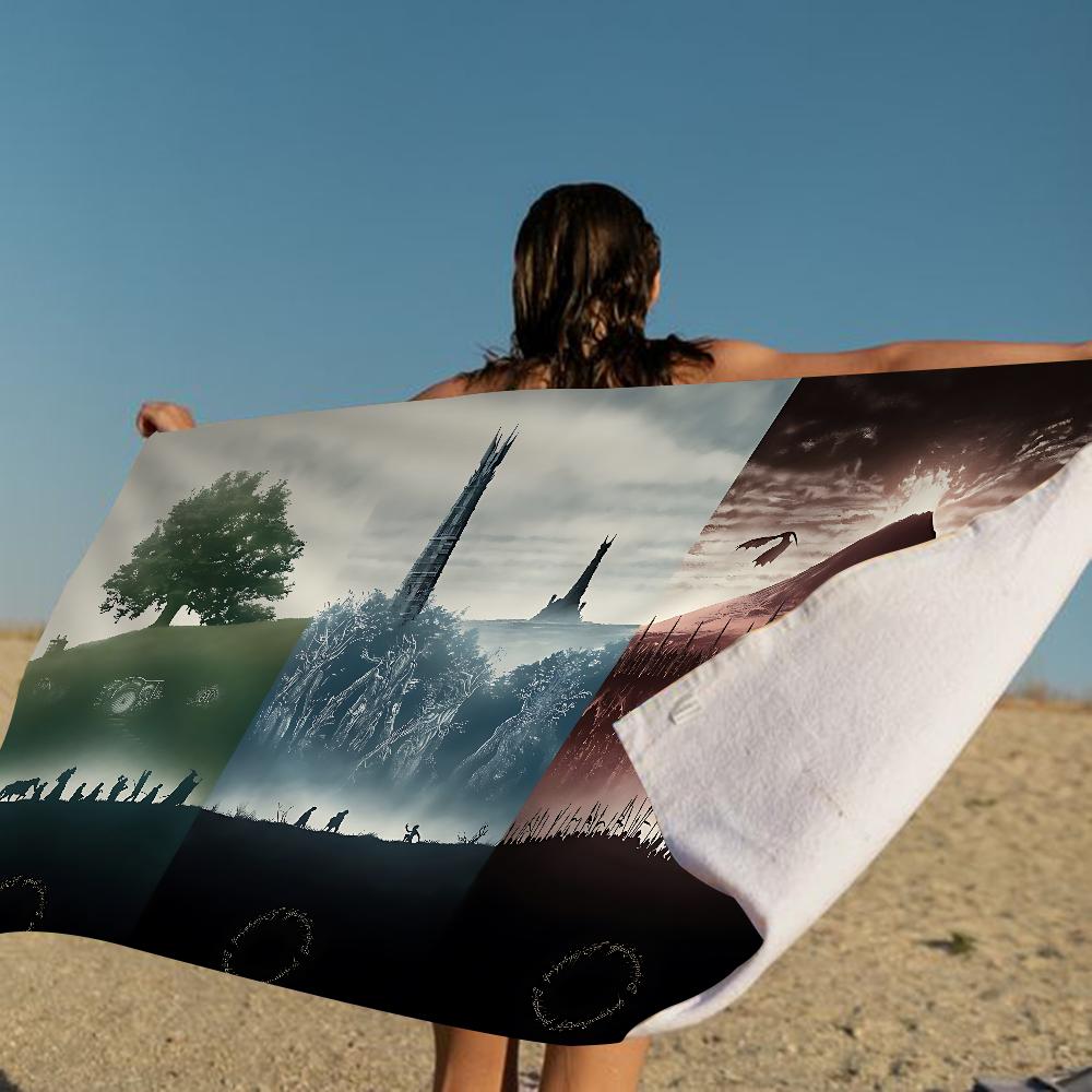 The L-Lord Of The R-Rings Movie Big Microfiber Beach Towels Quick Towel Sand Beach Towels Pool Towel For Travel Swim Pool Yoga