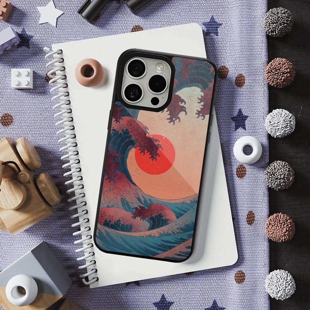 

Japanese Art Style For iPhone 12,14,11,15,13,16,17,For Magsafe,Plus,Mini, Pro,Max,Magnetic Wireless Charging Case iPhone12PRO