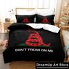 Dont tread on me Bedding Set Single Twin Full Queen King Size Bed Set Adult Kid Bedroom Duvetcover Sets 3D Anime Bed Sheet Set