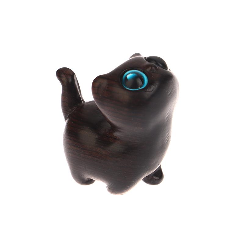 Büyüleyici Ahşap Yavru Kedi Figürini - Ev İçin El Yapımı Kedi Dekoru, Mükemmel Hediye Fikri Kedi Figürini Kedi Aksesuarları