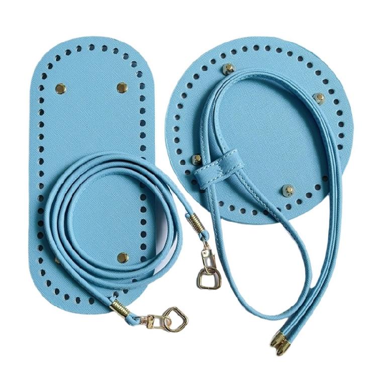 Bag Base And PU Leather Strap Adjustable Drawstring Rope Crafting Components For Handmade Dumpling Bags Designs