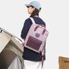 Farbblock-Rucksack mit Fronttasche und gepolsterten Schultergurten