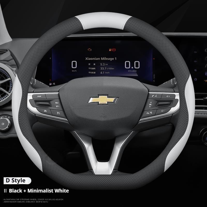 Leren Stuurwielhoes voor Chevrolet Aveo Cruze Spark Orlando Prisma Sail Tracker Silverado Camaro Equinox Accessoires