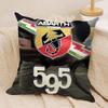 A-Abarth Racing Car Logo Cool Cushion Cover Silky Short Plush Invisible Zipper Dustproof Sofa Pillow Case For Home Decor