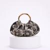 New Chinese Style Bamboo Handbag With Embroidery And Sequins For Daily Wear