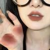 Nude Warm Tea~Yellowish Black Skin Tone Brightening Natural Nude Lip Mud Full of Apricot and Chestnut Velvet Matte Lipstick for Students