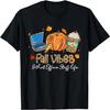 Fall Vibes & That Office Staff Life Pumpkin Leopard Gifts T-Shirt