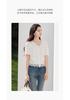 French embroidery hollow V-neck short-sleeved shirt