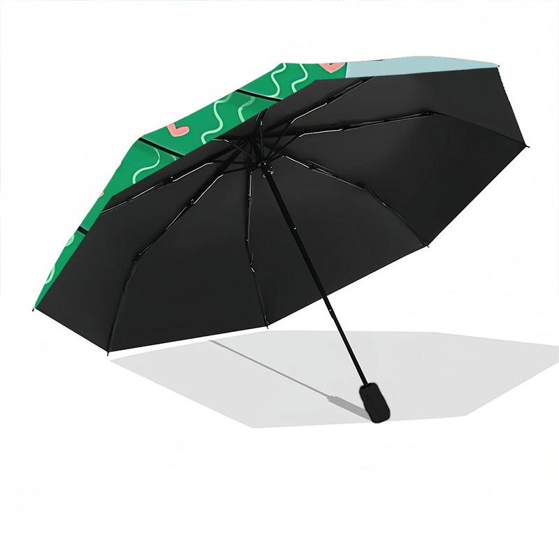 1pc Cat Christmas Automatic Open/Close Umbrella Compact Folding Umbrella, All-Season Portable Umbrella for Women/Men F1124263