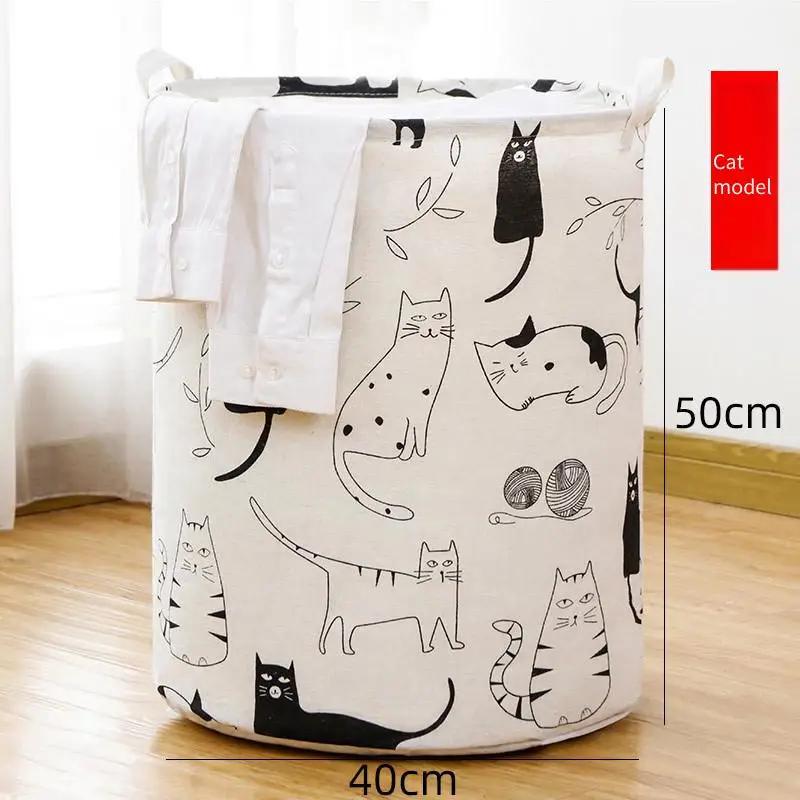 Large Fabric Laundry Hamper-Lightweight Collapsible Dirty Clothes Organizer Storage Basket for College Dorms Bedroom & Bathroom