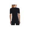 Under Armour Einfarbiges Logo Sport-T-Shirt Damen Tops Schwarz 1365716-002