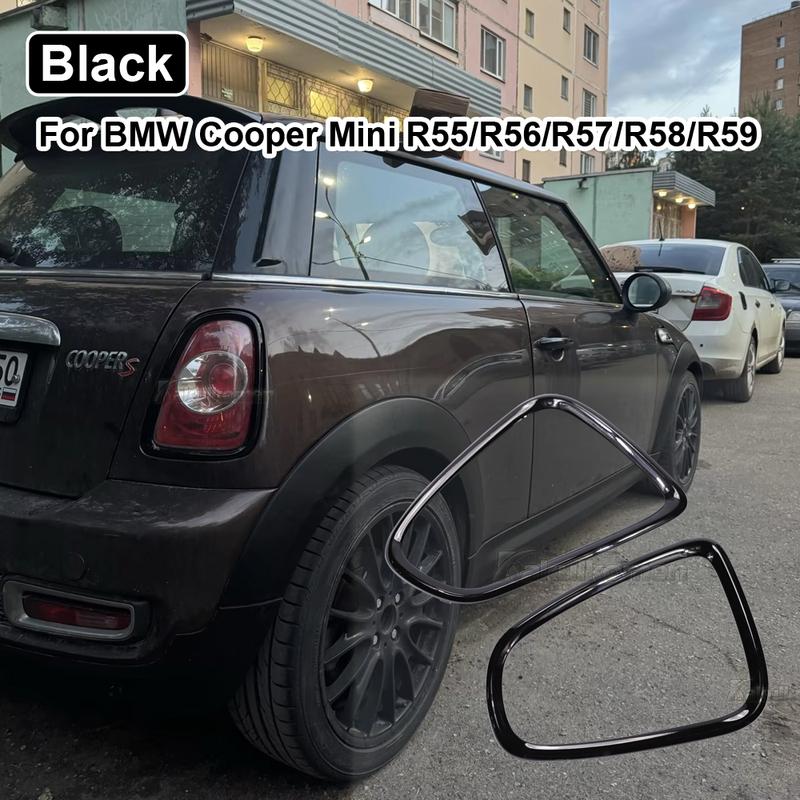 2Pcs Gloss Black Rear Car Headlight Eyelid Frame Kit Grille Trim Taillight Frame Cover For Mini Cooper S R55 R56 R57 2007-2015