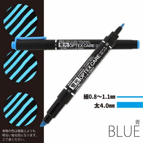 Zebra Highlighter Optex Care Blue 10 pieces B-WKCR1-BL