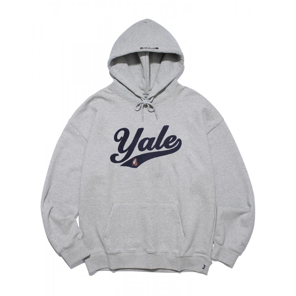 

YALE TAIL LOGO BOUCLE HOODIE GRAY