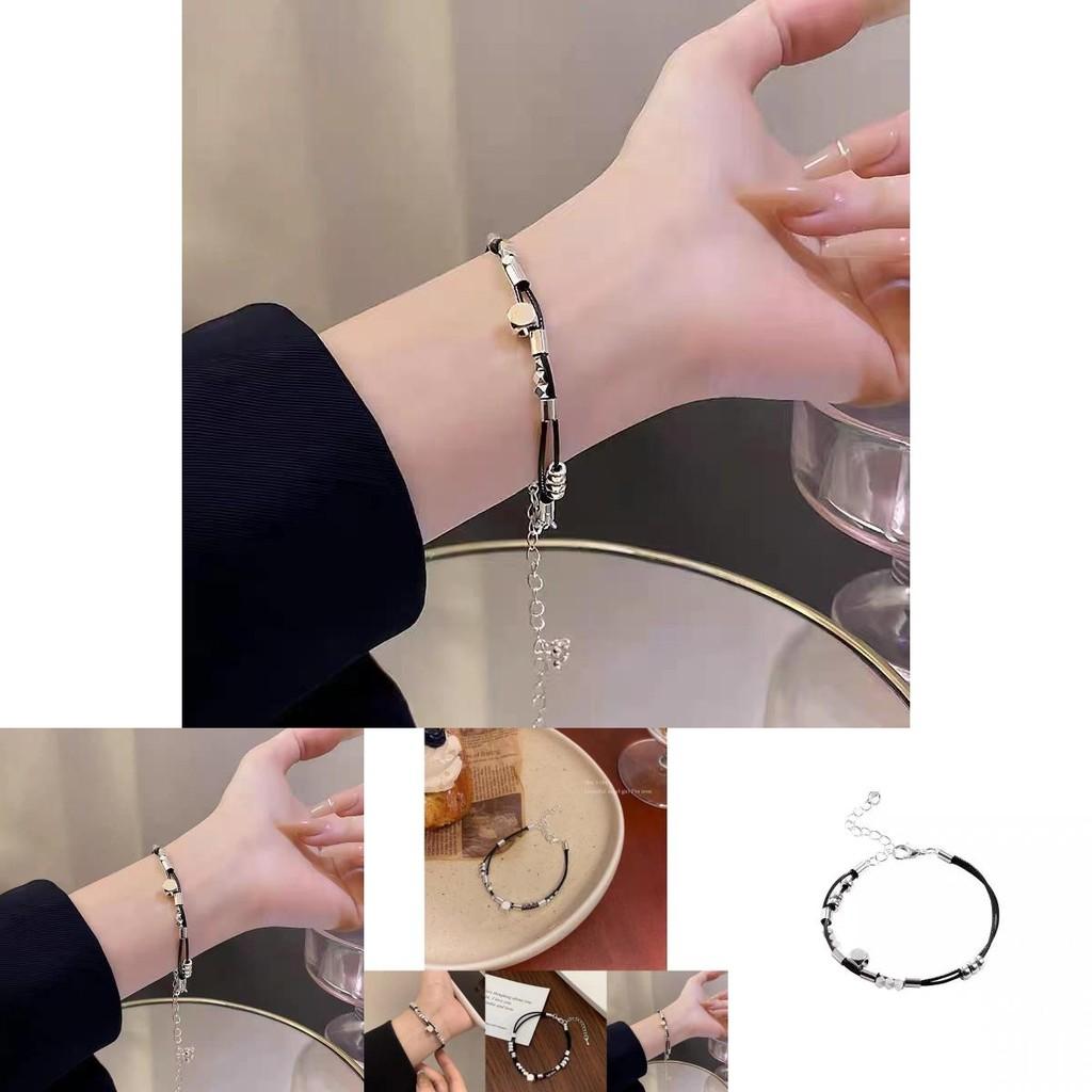 Unique Geometric Silver Square Leather Bracelet For Men And Women 2024 Summer