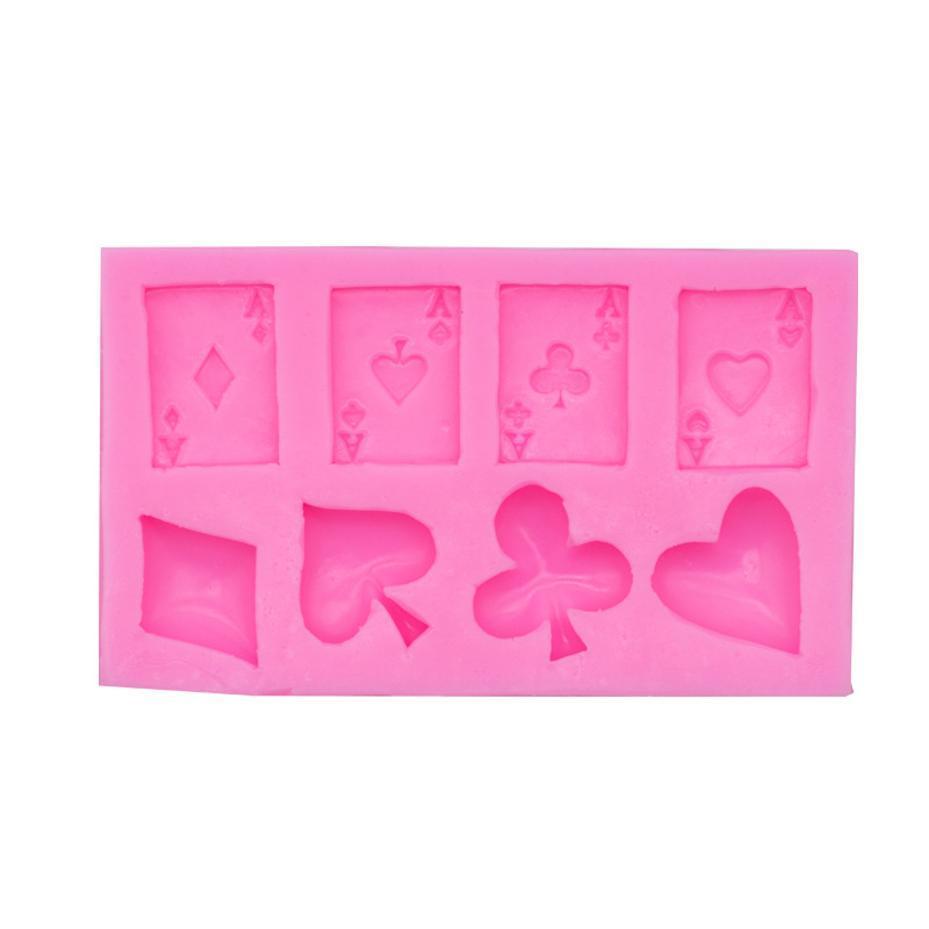Poker Silicone Sugarcraft Mold Resin Tools Cupcake Baking Mould Fondant Cake Decorating Tools