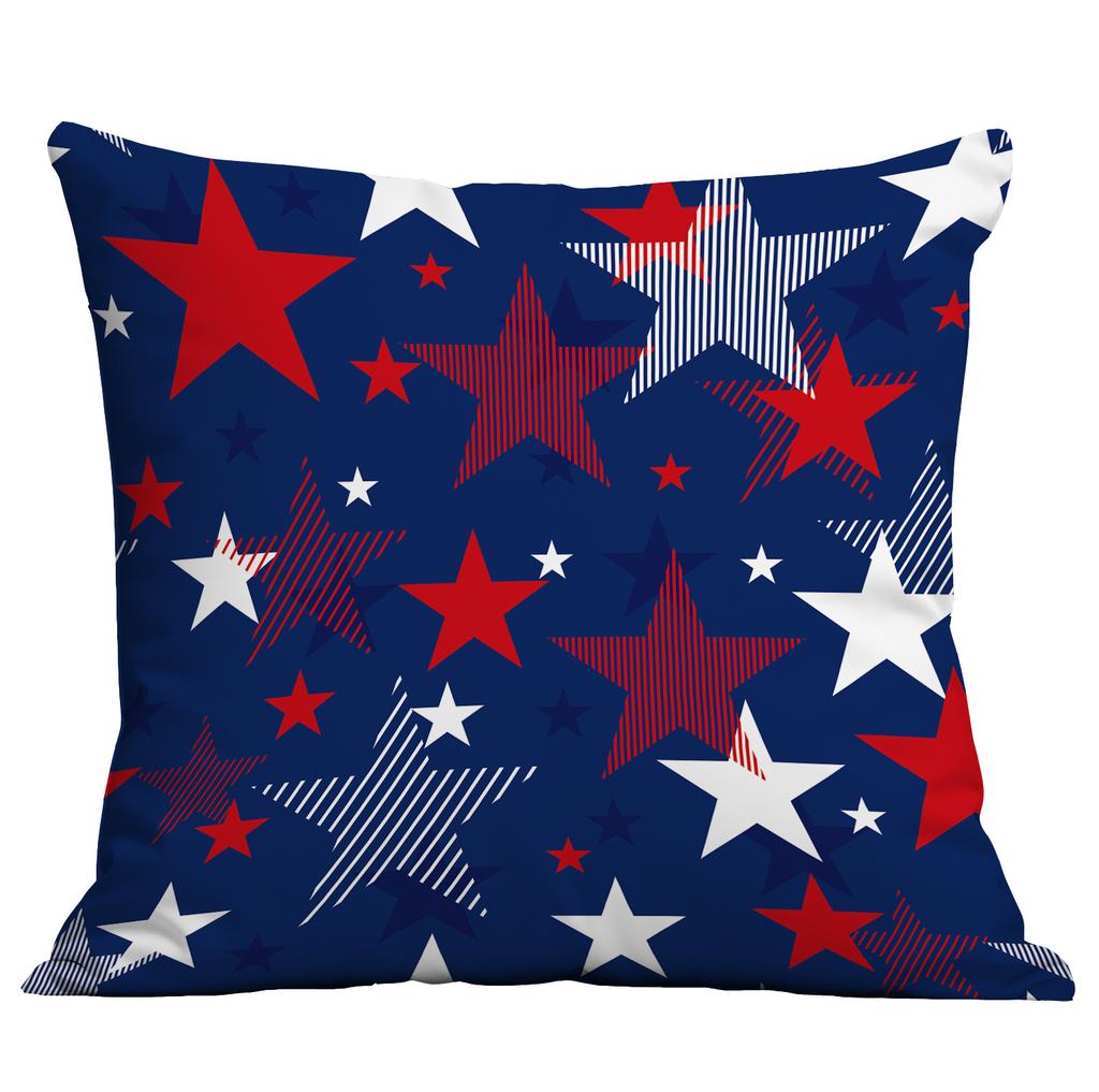 Fünfzackige Sterne und Streifen Bunte Flaggen Kissenbezug Zuhause Sofa Kissenbezug