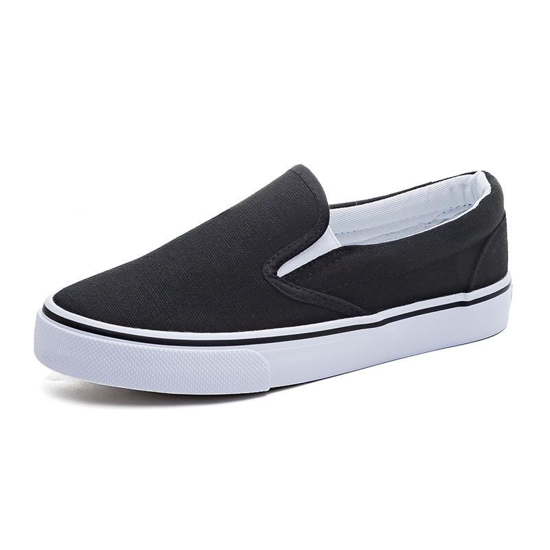 Hand-painted Canvas Shoes, Little White Shoes, Lazy One-pedal Spring Trend, Male and Female Couples, Student Elastic Footwear