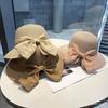 Paper Straw Wide Brim Sun Hat With Bow For Summer Beach Vacation Women