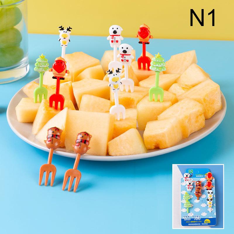 6-20pcs Animal Fruit Fork Mini Cartoon Children Snack Cake Dessert Food Fruit Pick Toothpick Bento Lunches Party Decoration