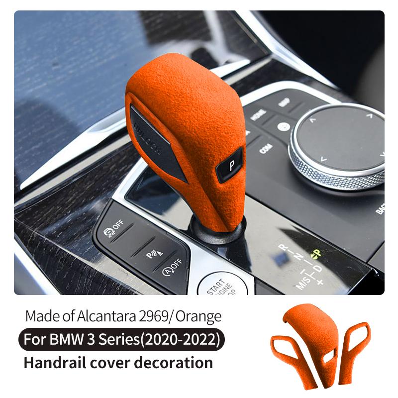 For BMW G20 F40 G28 G23 1 3 4 Series Z4 G29 Made of Alcantara Wrap Gear Shift Knob Cover Trim Car Accessories Made of Alcantara
