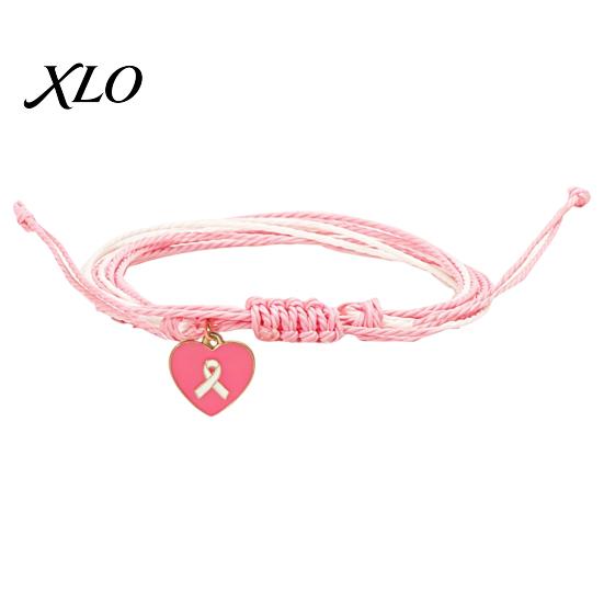 Simple Style Braided Jewelry Breast Cancer Awareness Bracelet for Women, Adjustable Woven String with Versatile Handwoven Wrist Decor Ribbon