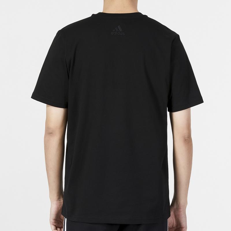 adidas Essentials Single Big Logo T-shirt 'Black' Men's IC9347