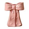 Delicate Desktop Decoration Ceramic Bow Vase with Star, Decorative Flowers Vase, Creative Flower Chic Room Decor Gifts Arrangement Holder for
