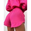 Collar Long Sleeve Shirt Shorts Set Lapel Long Sleeve Shirt Shorts Suit