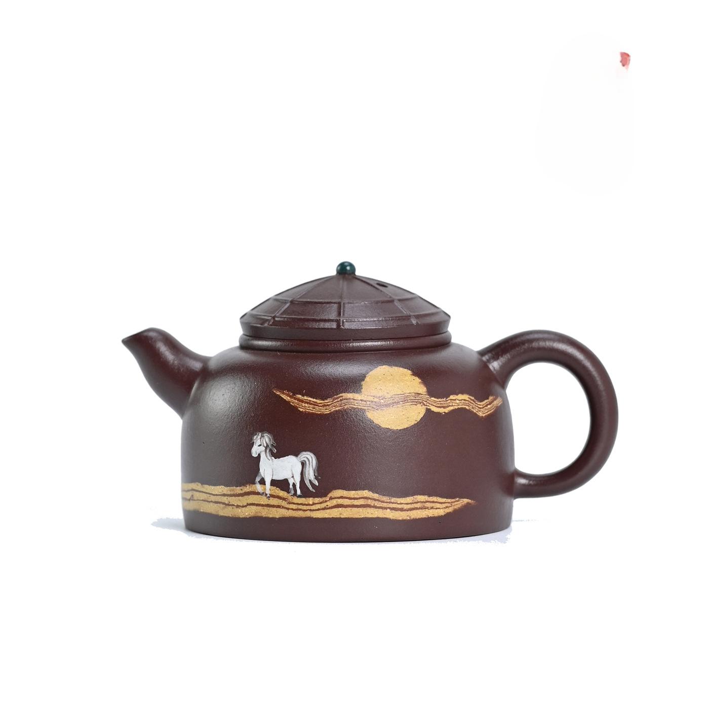 

140ml Exquisite Yixing Purple Clay Teapots Handmade Old Fisherman Pot Raw Ore Purple Twist Mud Kettle Zisha Tea Set Ornaments
