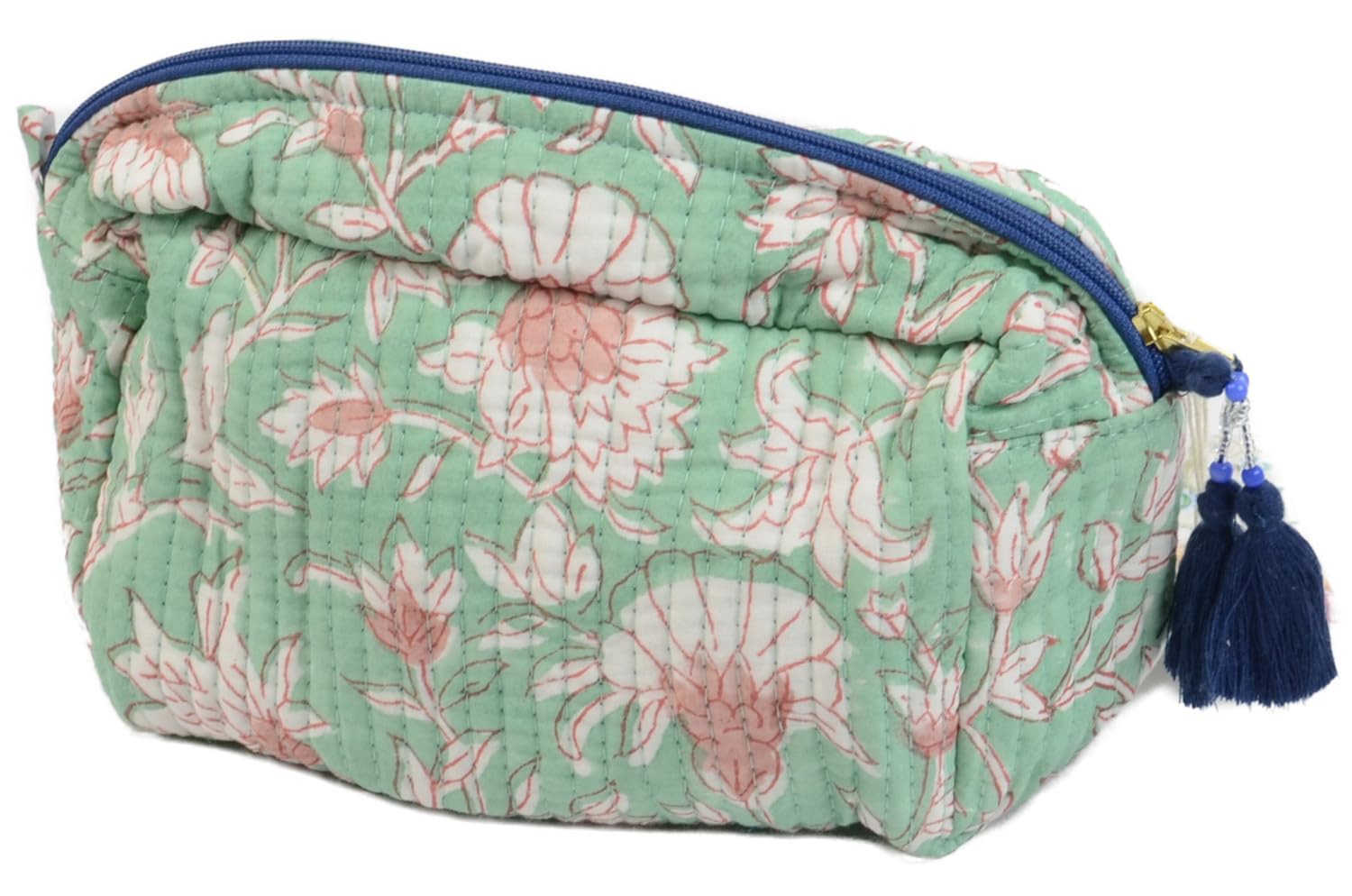 Сумка-кошелек Friends Hill Artral с боковыми вставками, Зеленая [WS-118-68] Блок-принт