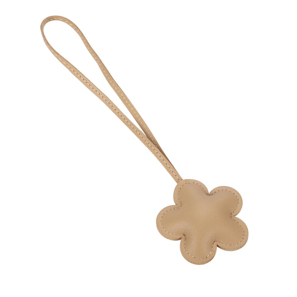 Tonecraft Flower Bag Charm, Simple, Orthodox Bag Charm, Popular, Stylish, Cute, Microfiber Leather, Squishy, beige