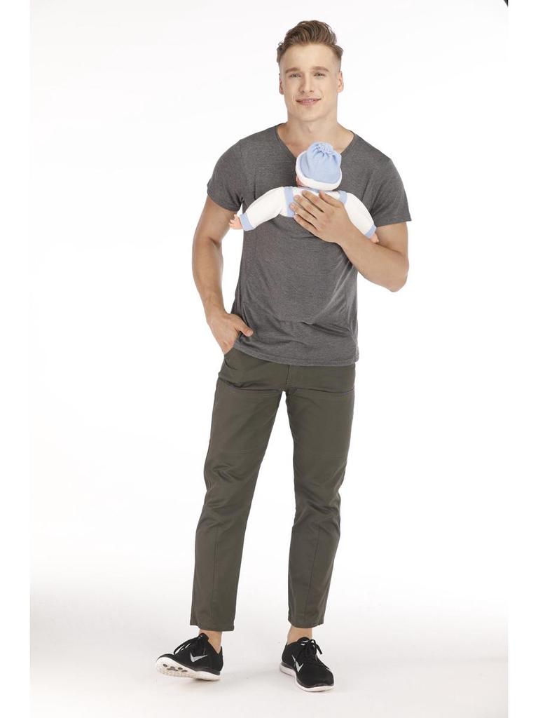 Kangaroo Mom & Dad Multifunctional Nursing Pullover Casual Round Neck T-shirt