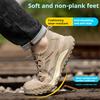 summer safety shoes breathable mesh work shoes with plastic toe industrial non-slip sneakers insulated work boots for welder