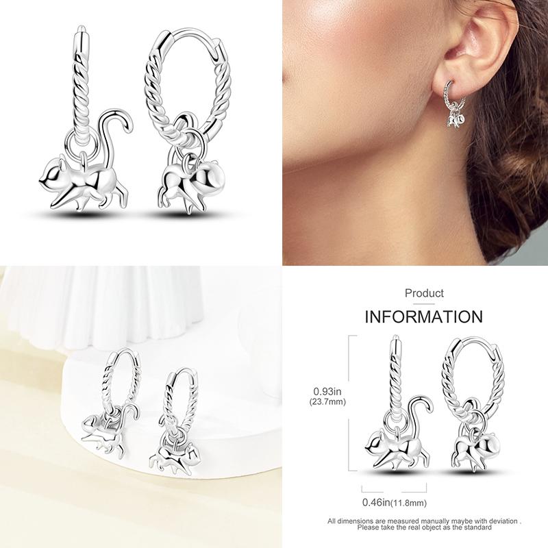 Fashion 925 Silver Luminous Shell Earrings For Women Pave CZ Heart Shape Star Moon Hoop Earrings Engagement Wedding Jewelry
