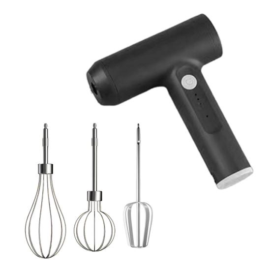 Ręczny Elektryczny Mikser do Jajek Bezprzewodowy Przenośny Dwugłowicowy Mieszadło 3 Prędkości Wielokątna Trzepaczka do Śmietany
