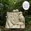 Flower Pot Silicone Mold Concrete Cement Plant Pot Mold Flowerpots Epoxy Resin Mold Makeup Brush Holders Organizers Mold