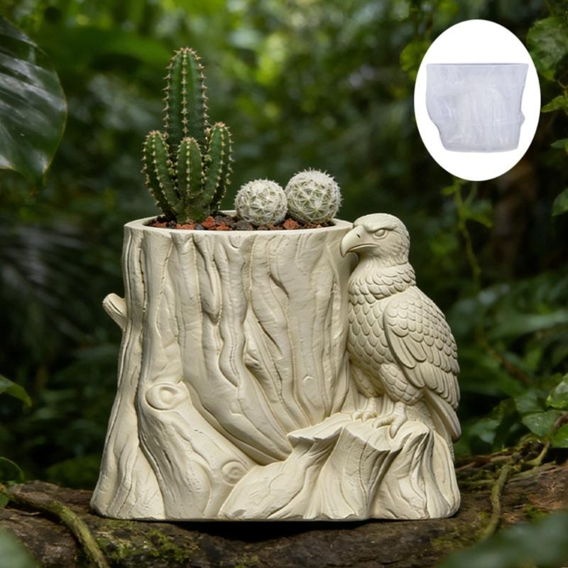 Flower Pot Silicone Mold Concrete Cement Plant Pot Mold Flowerpots Epoxy Resin Mold Makeup Brush Holders Organizers Mold