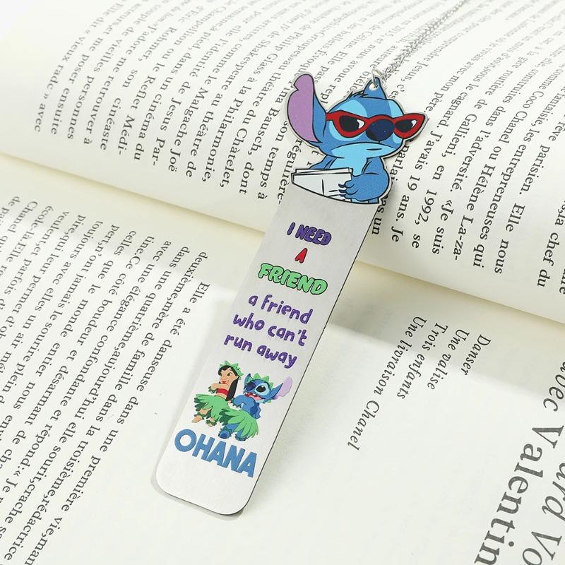 Disney Anime Cartoon Stitch Bookmarks for Book Lovers Book Accessories Disney Metal Bookmarks for Fans Collect Stationery Supplies