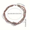 Women Bohemian Multilayer Color Crystal Clavicle Short Necklace