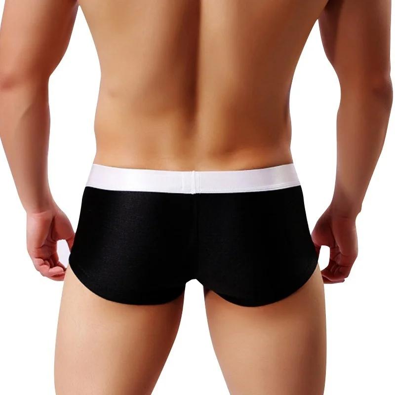 Men's Underwear Fashion Men Bright Briefs Male Sexy High Fork Silky Brief Shorts Man Gay Underwear Panties