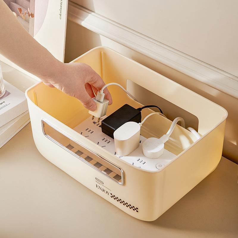 Router Storage Rack Household Socket Storage Box Multifunctional Space Saving Miscellaneous Storage Organizer Wire Storage Box